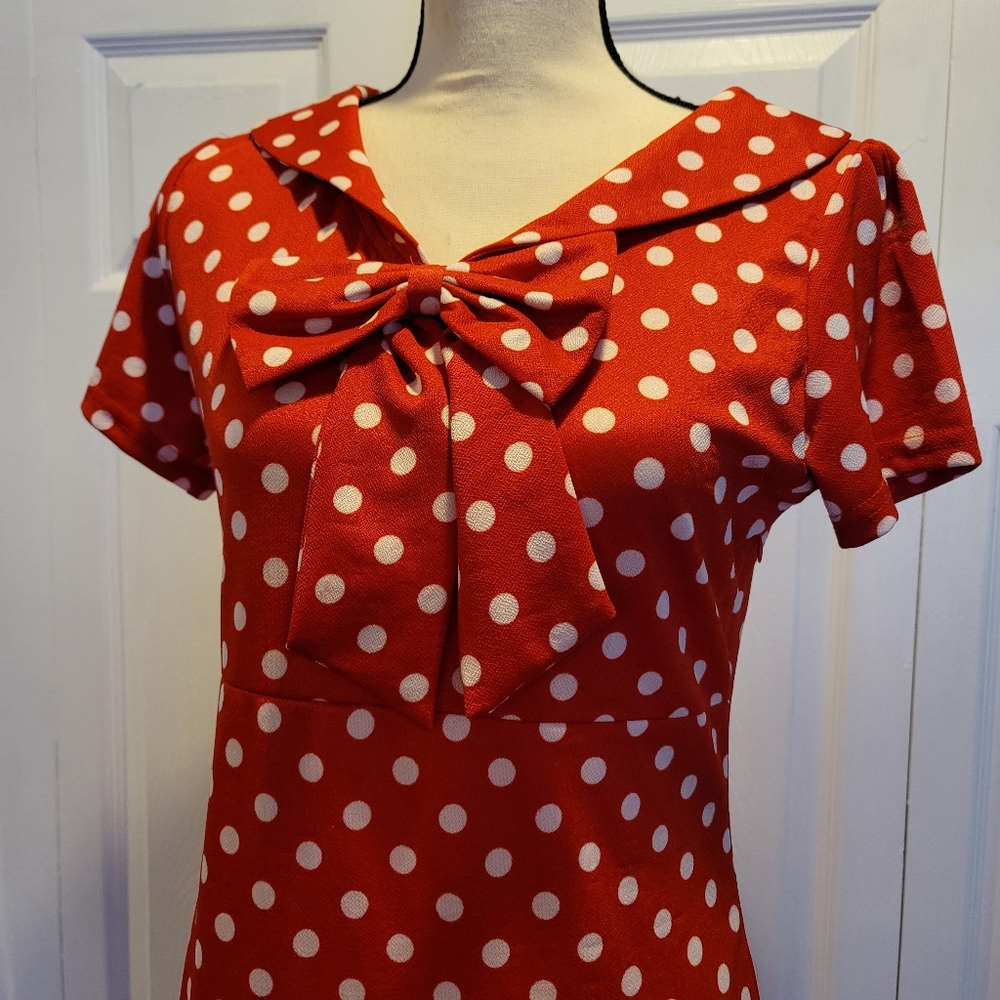 NEW!! Vintage Polka Dot 50's Pencil Dress